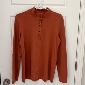 Mock neck pullover top size medium